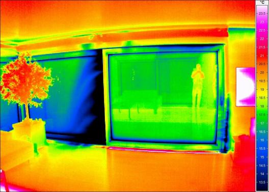 Thermogramm mit Unterdruck